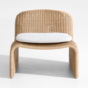 Sillón de exterior de mimbre Ipanema con cojín
