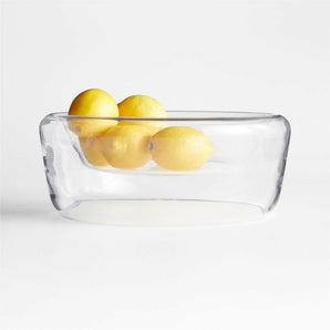 Ital Large Glass Decorative Centerpiece Bowl 11".