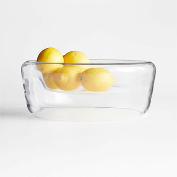 Ital Large Glass Decorative Centerpiece Bowl 11".