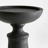 Izumo Ebonized Wood Pillar Holder 9".