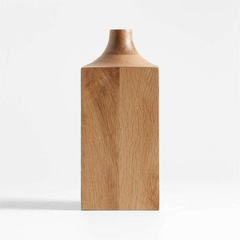 Izumo Medium Light Oak Vase 11".