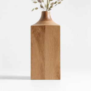 Izumo Medium Light Oak Vase 11".