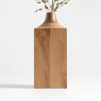 Izumo Medium Light Oak Vase 11".