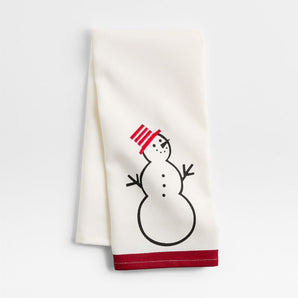 Arctic Snowman Organic Cotton Kitchen Towel by Joan Anderson