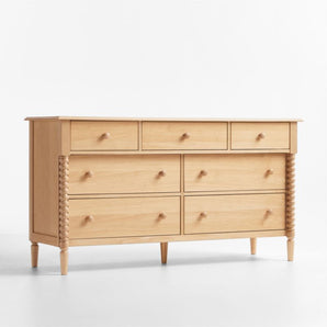 Kids Jenny Lind Wood Extra Wide 7-Drawer Dresser