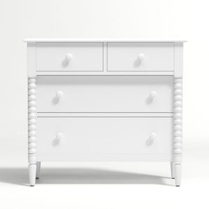 Cómoda estrecha de madera Jenny Lind de 4 cajones para niños