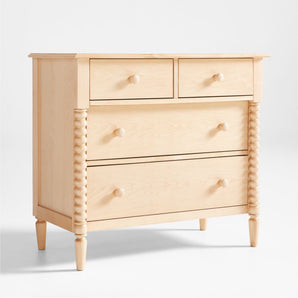 Cómoda estrecha de madera Jenny Lind de 4 cajones para niños