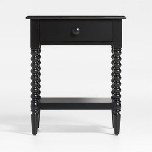 Kids Jenny Lind Wood Spindle Nightstand with Drawer