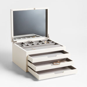 Extra Large Jewelry Box Cream.