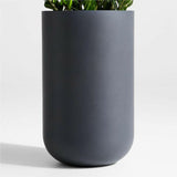 Junio Tall Round Dark Grey Planter 18.1".
