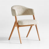 Juniper Upholstered Curved Back Dining Chair.