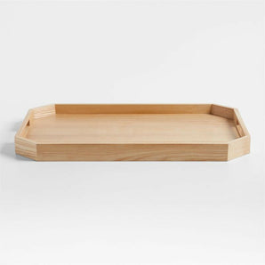 Kanso Rectangle Natural Ash Wood Serving Tray.