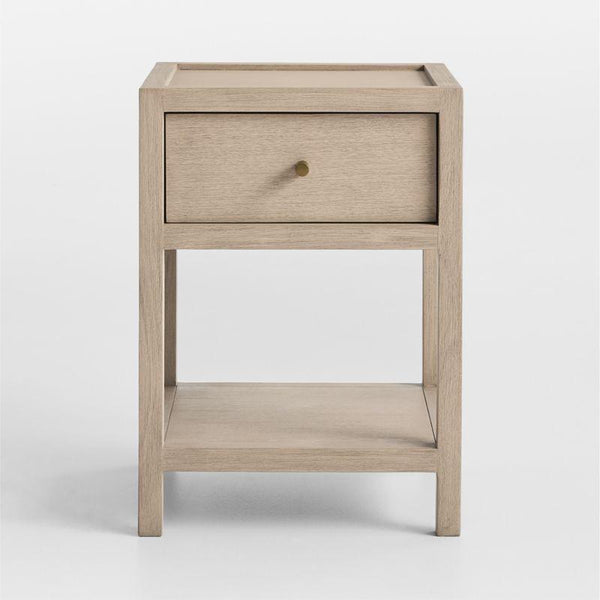 Mesita de noche estrecha de madera maciza Keane de 18"