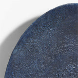 "Kioko" Blue Textured Paper Mache 35" Wall Art.