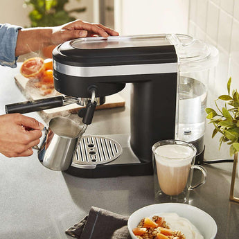 KitchenAid ® Matte Black Semi-Automatic Espresso Machine.