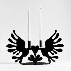 Lovebirds Metal Candelabra by Lucia Eames