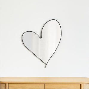 Kids Heart Metal Wall Mirror by Leanne Ford