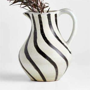 Over Under White Terracotta Pitcher by Leanne Ford.