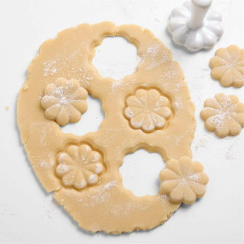 Ceramic Scalloped Cookie Stamp by Laura Kim.