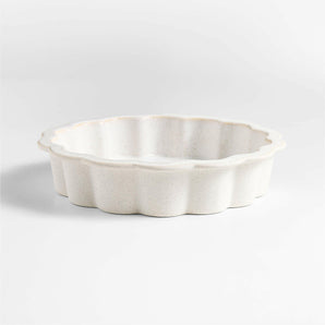 Ceramic Scalloped Pie Dish by Laura Kim.