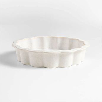 Ceramic Scalloped Pie Dish by Laura Kim.