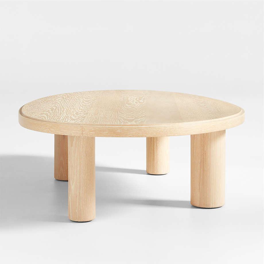 La Sal Natural Oak Wood 56' Asymmetrical Coffee Table