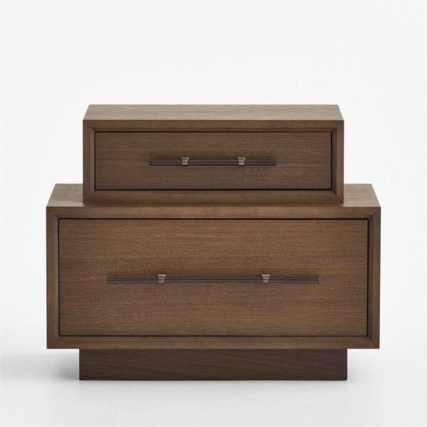 Mesita de Noche Apilable de Madera de Roble Larchmont de 28"