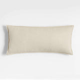 Amber 36"x16" Laundered Linen Throw Pillow with Feather Insert.