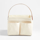 Leather Diaper Caddy- New Brown.