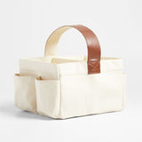 Leather Diaper Caddy- New Brown.