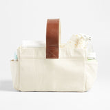 Leather Diaper Caddy- New Brown.