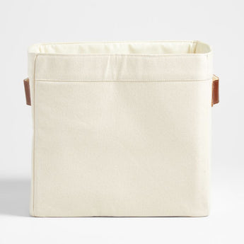 Leather Shelf Bin - New Brown.