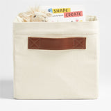 Leather Shelf Bin - New Brown.