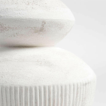 Les Crêtes White Textured Vase 18" by Athena Calderone.