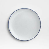 Lina Matte Blue Strp Salad Plate.