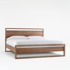 Linea Natural Teak Wood Bed