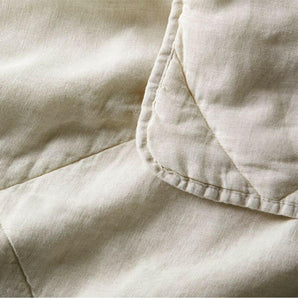 EUROPEAN FLAX ™-Certified Linen Warm Naturals King Quilted Pillow Sham Cover.