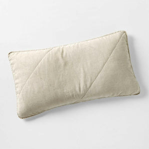 EUROPEAN FLAX ™-Certified Linen Warm Naturals King Quilted Pillow Sham Cover.