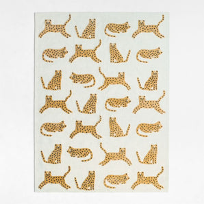 Kids Little Leopards Hand-Tufted Wool Area Rug
