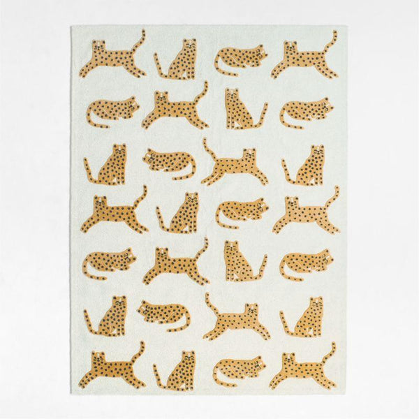 Kids Little Leopards Hand-Tufted Wool Area Rug