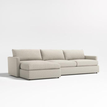 Lounge Deep 2-Piece Sectional Sofa with Chaise Lounge.