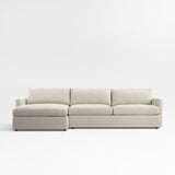 Lounge Deep 2-Piece Sectional Sofa with Chaise Lounge.