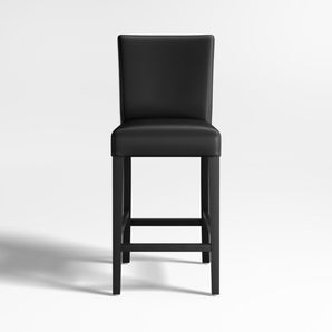 Lowe Leather Counter Stool with Ebony Wood Legs