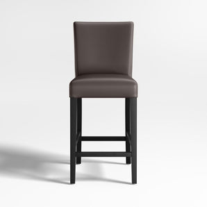 Lowe Leather Counter Stool with Ebony Wood Legs