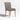 Lowe Bone Leather Dining Chair with Natural Wood Legs.