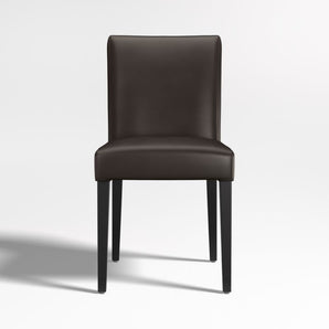 Lowe Leather Dining Chair with Ebony Wood Legs