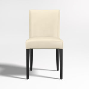 Lowe Leather Dining Chair with Ebony Wood Legs