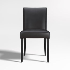 Lowe Leather Dining Chair with Ebony Wood Legs