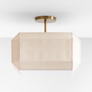 Lámpara de techo semiempotrada Luca Linen Box para niños