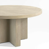 Mallorca 60" Round Wood Outdoor Dining Table.